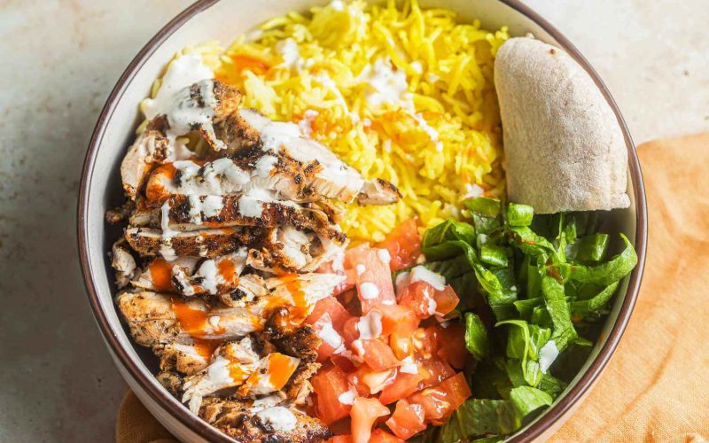 Chicken rice (Halal chicken)