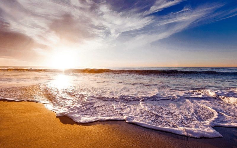 sunrise over the sea