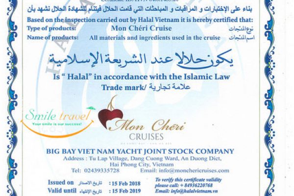 Halal Cruises in Halong Bay- Mon Chéri Cruises
