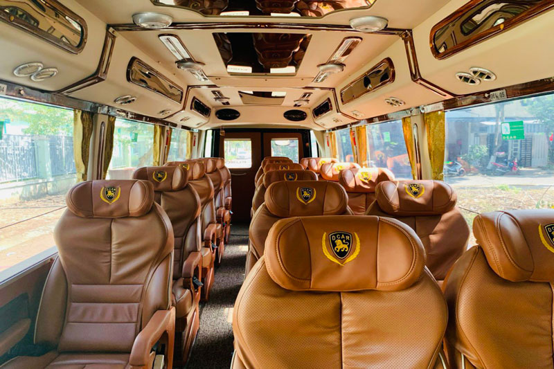 Bus-Halong Excursion 5 Stars Luxury Cruise-Vietnamhalongbay