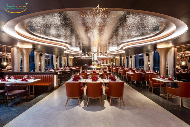 Restaurant-Sea stars cruise halong bay 6 star-Smile Travel