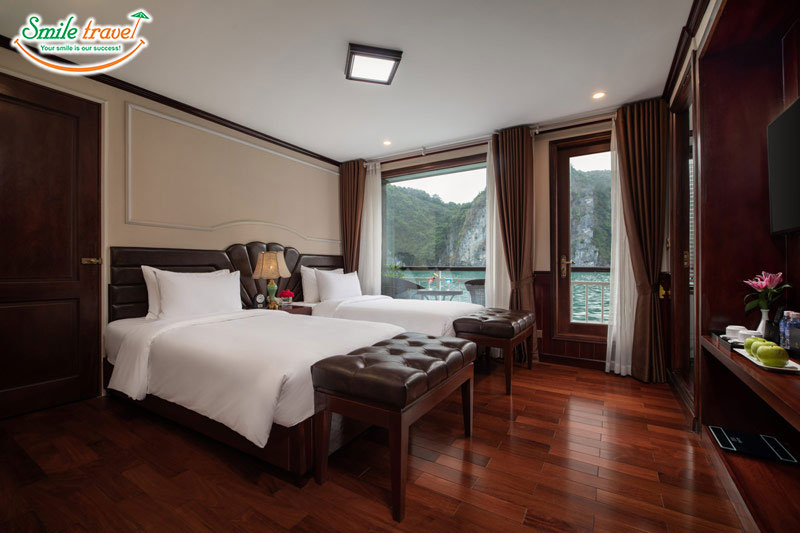 Junior Suite twin sea view Dora Cruise Smiletravel Halong Bay